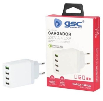 CARGADOR GSC 4 USB 1XQC3.0 + 3X2.4A